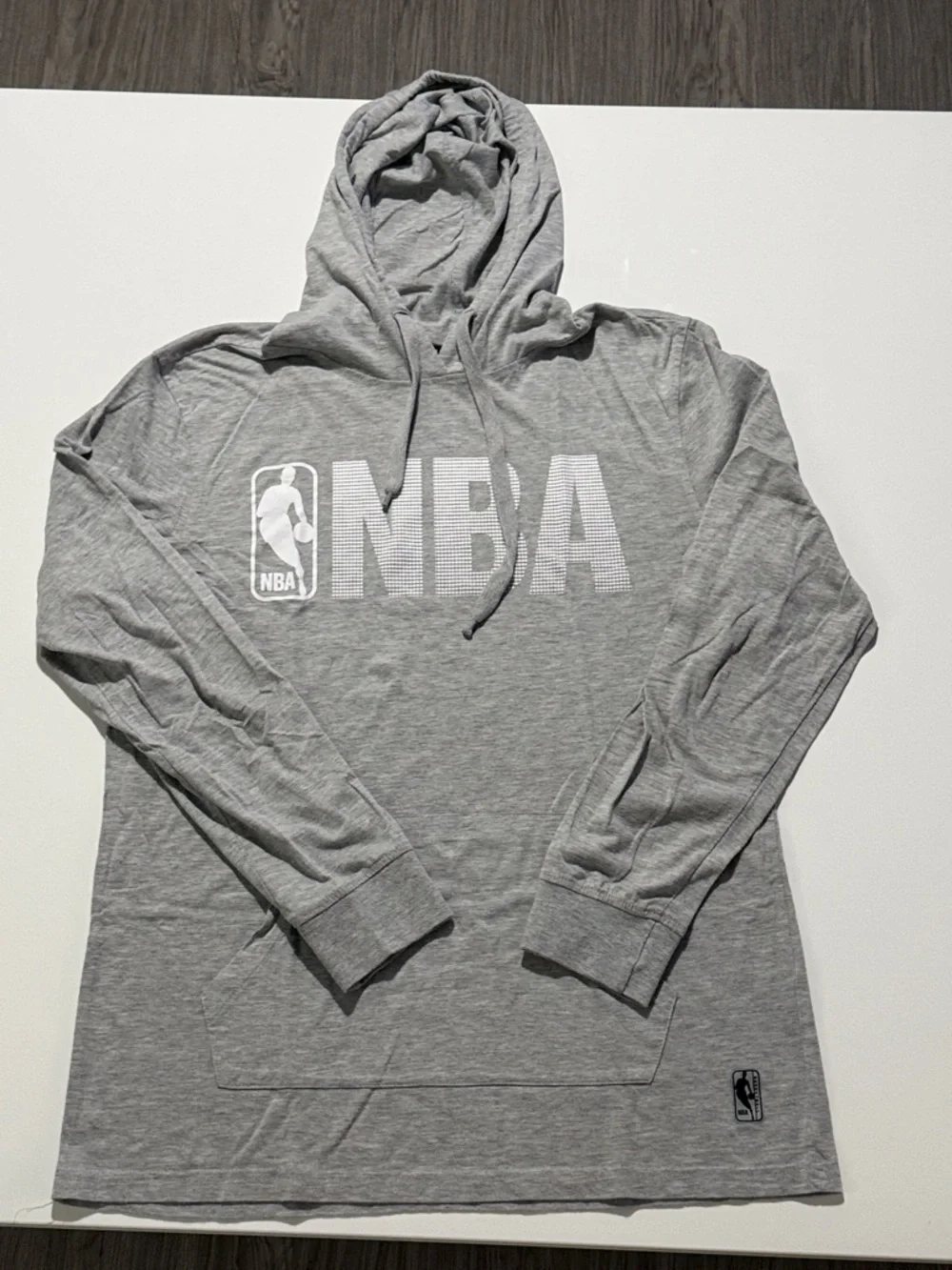 VINTAGE NBA Basketball Warm Up Hoodie Size L /Long Sleeve Hooded Sweatshirt